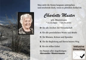Danksagungen Trauer