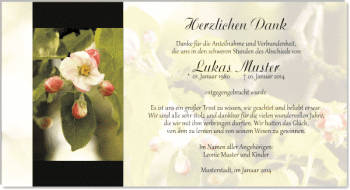 Danksagungen Trauer
