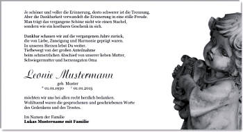 Danksagungen Trauer