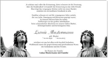 Danksagungen Trauer