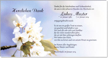 Danksagungen Trauer