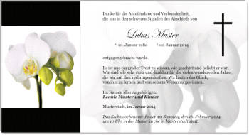 Danksagungen Trauer