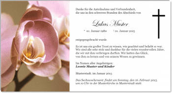 Danksagungen Trauer