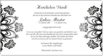 Danksagungen Trauer