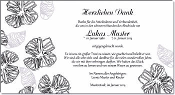 Danksagungen Trauer