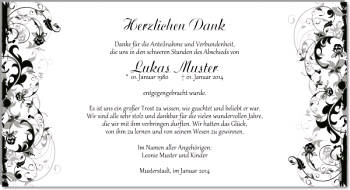 Danksagungen Trauer