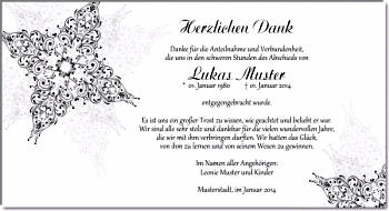 Danksagungen Trauer