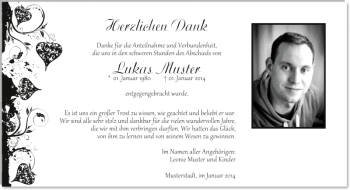 Danksagungen Trauer
