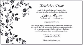 Danksagungen Trauer