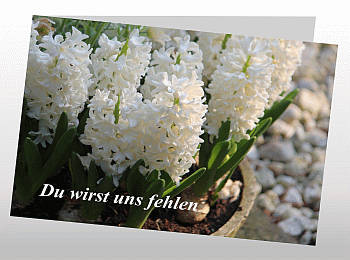 Danksagungen Trauer