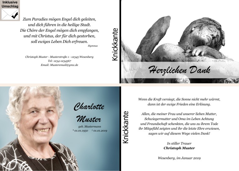 Danksagungen Trauer
