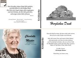 Danksagungen Trauer