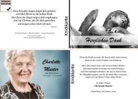 Danksagungen Trauer