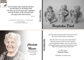 Danksagungen Trauer