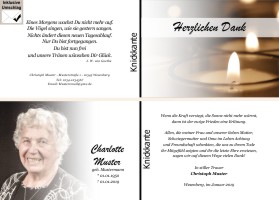 Danksagungen Trauer