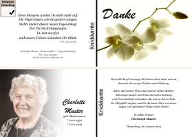 Danksagungen Trauer