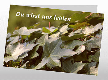 Danksagungen Trauer