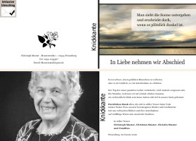 Danksagungen Trauer