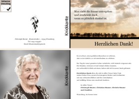 Danksagungen Trauer