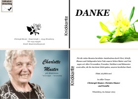 Danksagungen Trauer