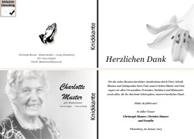 Danksagungen Trauer