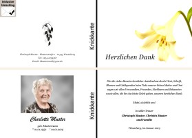 Danksagungen Trauer
