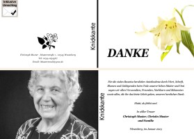 Danksagungen Trauer