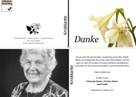 Danksagungen Trauer