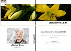 Danksagungen Trauer