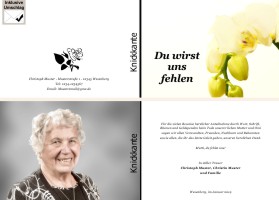Danksagungen Trauer