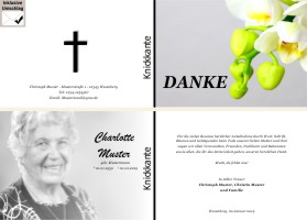 Danksagungen Trauer