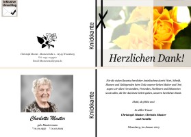 Danksagungen Trauer
