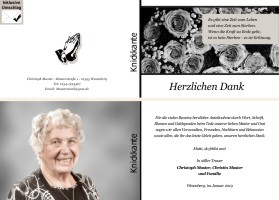 Danksagungen Trauer