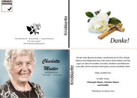 Danksagungen Trauer
