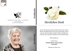Danksagungen Trauer