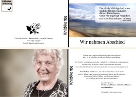 Danksagungen Trauer
