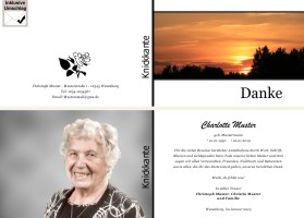 Danksagungen Trauer