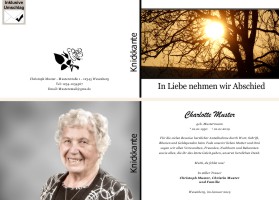 Danksagungen Trauer