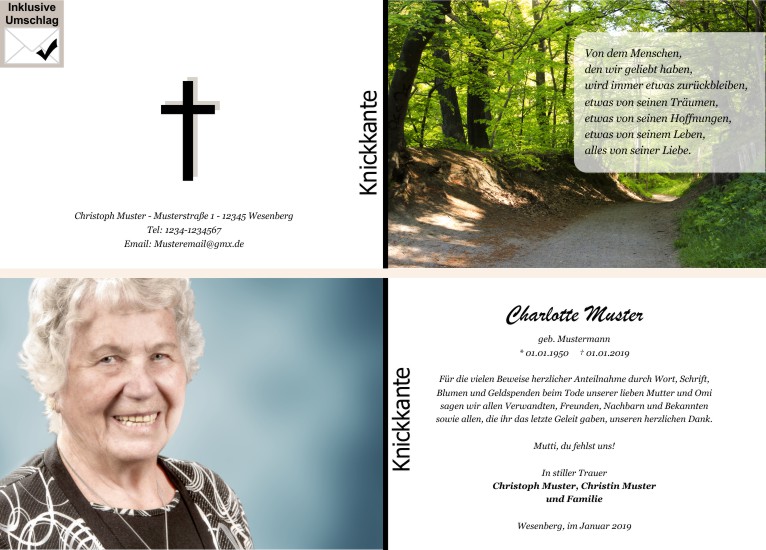 Danksagungen Trauer