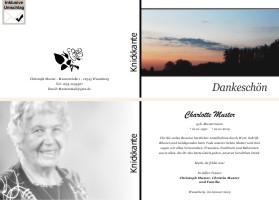 Danksagungen Trauer