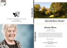 Danksagungen Trauer