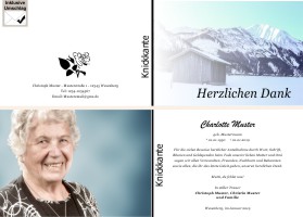 Danksagungen Trauer