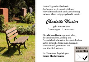 Trauerkarten Danksagung