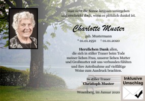 Trauerkarten Danksagung