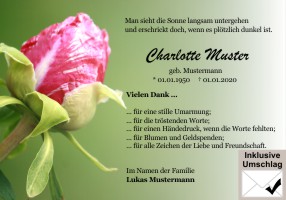 Trauerkarten Danksagung