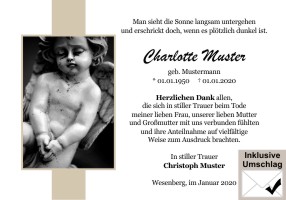 Trauerkarten Danksagung