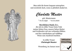 Trauerkarten Danksagung