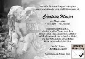 Trauerkarten Danksagung