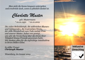 Trauerkarten Danksagung