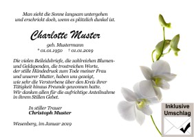 Trauerkarten Danksagung